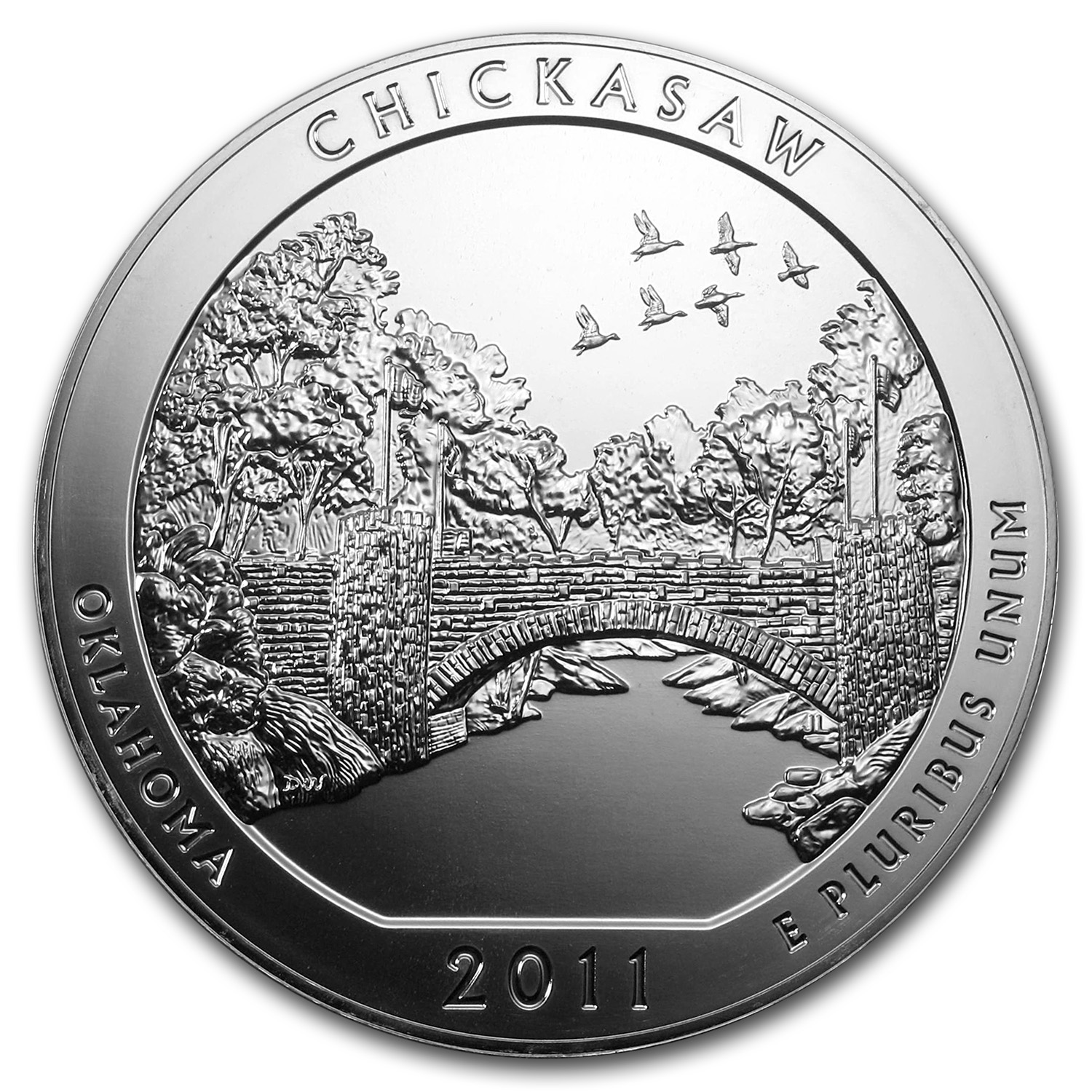 Silver Proof 2011 Chickasaw OK S America the Beautiful Quarter